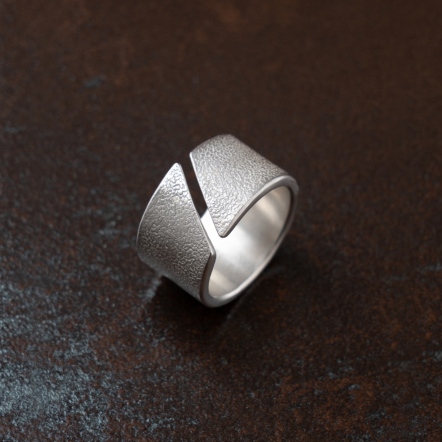 Leather Grain Ultra-Wide Open Band Ring NO.2 11-13mm 革紋 扳指 2號 戒指 極寬