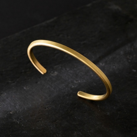 Embossed- Diamond Lattice Bangle 5-6mm 菱格紋 手環 寬版