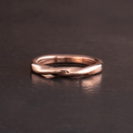 Flow Twist Ring - Round 2.5-2.8mm 流水 圓扁 戒指 中版