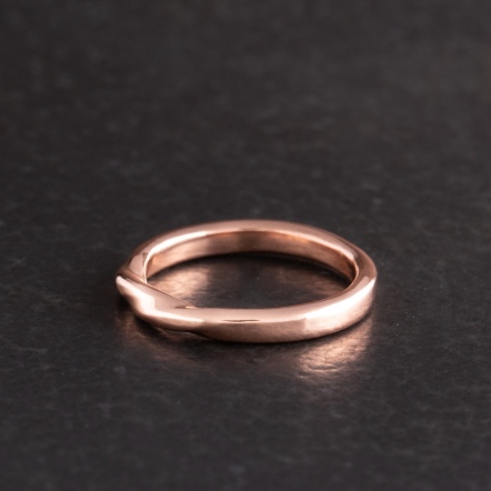 Flow Twist Ring - Round 2-2.2mm 流水 圓扁 戒指 細版