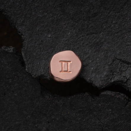 Zodiac Stamp Gemini Singular Earstud 黃道十二宮 雙子座 耳釘 單支