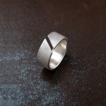 Leather Grain Ultra-Wide Open Band Ring NO.1 8-10mm 革紋 扳指 1號 戒指 極寬