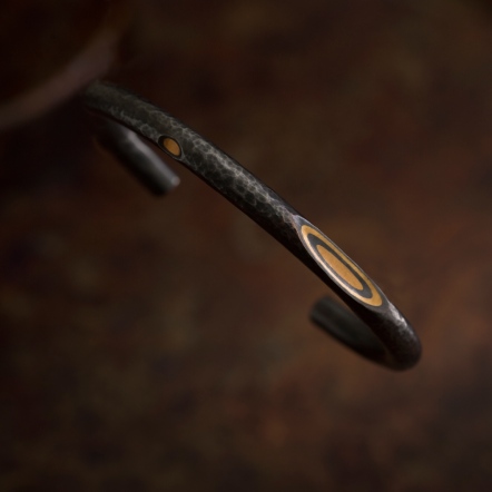 Reverse Mokume-gane Bangle 逆物論月型手環 6mm 雙