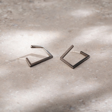 Constructivism Earrings No.2 結構主義 NO.2 斜方 耳環