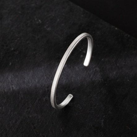 Embossed - Grained Leather Bangle 3.5mm 皮革紋 手環 中版