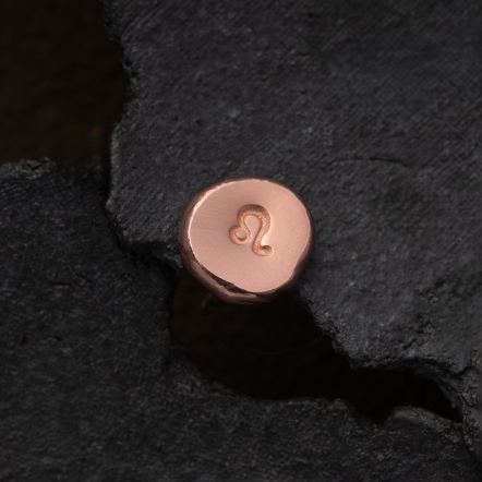 Zodiac Stamp Leo Singular Earstud 黃道十二宮 獅子座 耳釘 單支