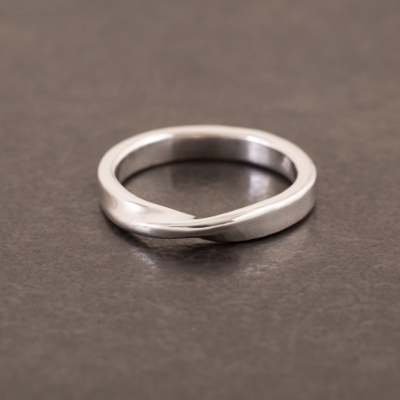 Flow Twist Ring - Round 2.5-2.8mm 流水 圓扁 戒指 中版