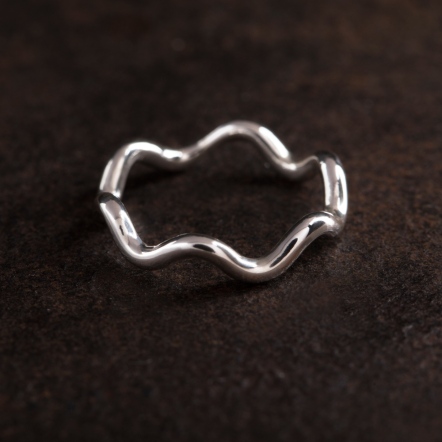 Ｍermaid Ama Wave Ring 2mm 海女 波浪 戒指 中版