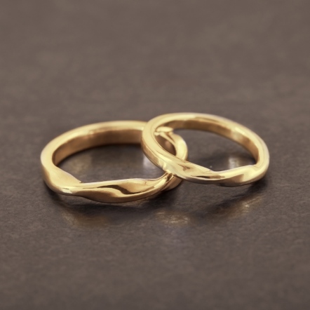 Flow Twist Ring - Round 3-3.3mm 流水 圓扁 戒指 寬版