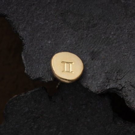 Zodiac Stamp Gemini Singular Earstud 黃道十二宮 雙子座 耳釘 單支