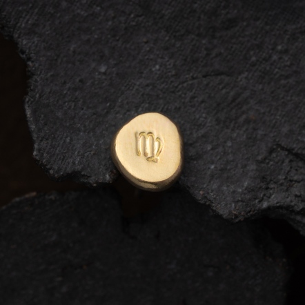 Zodiac Stamp Virgo Singular Earstud 黃道十二宮 處女座 耳釘 單支