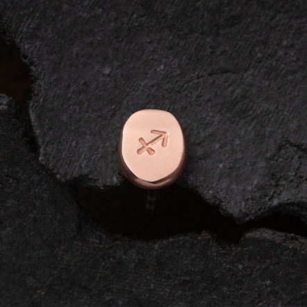 Zodiac Stamp Sagittarius Singular Earstud 黃道十二宮 射手座 耳釘 單支