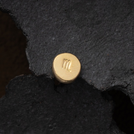 Zodiac Stamp Scorpio Singular Earstud 黃道十二宮 天蠍座 耳釘 單支