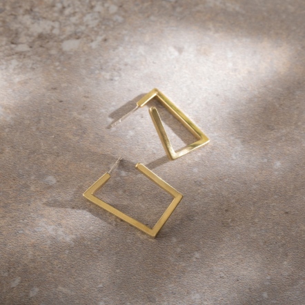 Constructivism Earrings No.2 結構主義 NO.2 斜方 耳環