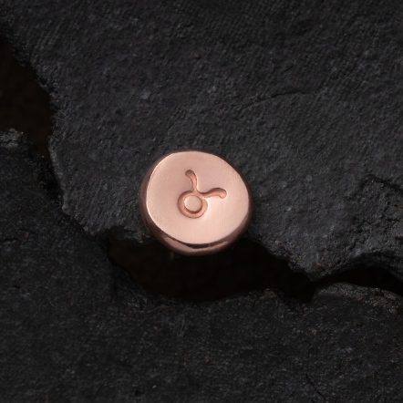 Zodiac Stamp Taurus Singular Earstud 黃道十二宮 金牛座 耳釘 單支