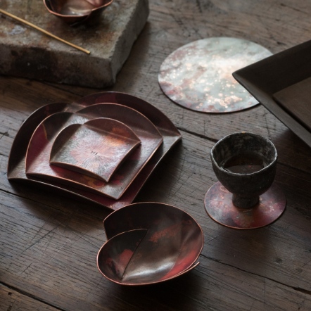 Chado Flat Base（Medium）分則合皿 茶托 中