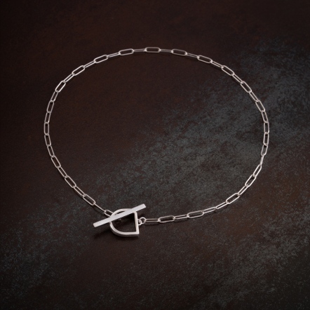 LOGO T字扣 星河銀項鍊