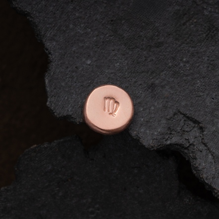 Zodiac Stamp Virgo Singular Earstud 黃道十二宮 處女座 耳釘 單支