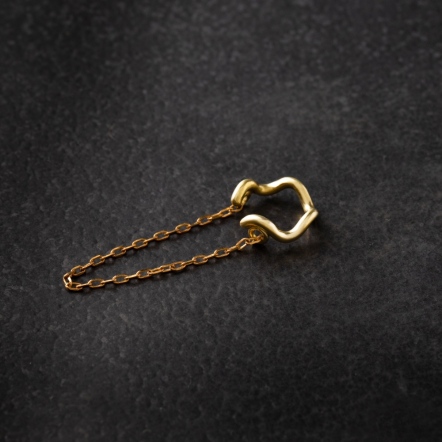 Wave Brass EarCuff with Chain 海女 波浪掛鍊 黃銅耳扣