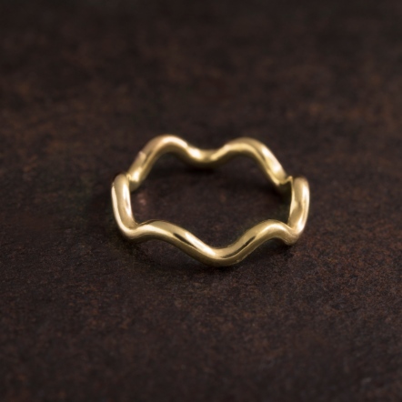 Ｍermaid Ama Wave Ring 2mm 海女 波浪 戒指 中版