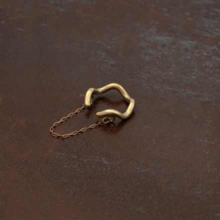 Mermaid Ama Wave Wide EarCuff/Ring with Chain 海女 波浪掛鍊 寬版 兩用 耳扣戒