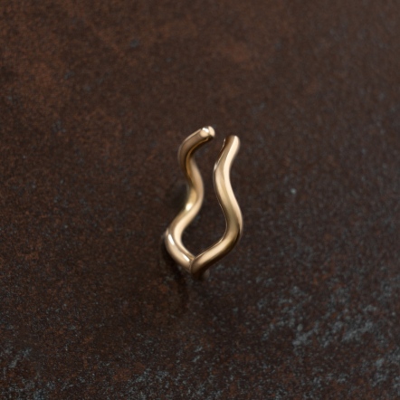 Mermaid Ama Wave Wide EarCuff/Ring 海女 波浪 寬版 兩用 耳扣戒