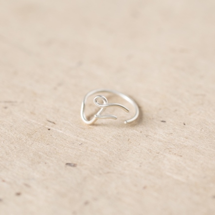 Chatter Ring F 手稿字母設計 F 戒指