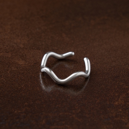 Mermaid Ama Wave Wide EarCuff/Ring 海女 波浪 寬版 兩用 耳扣戒