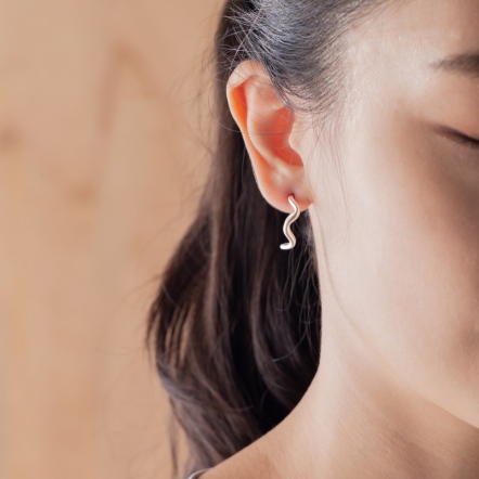 Mermaid Wave Hoop Earrings 海女 波浪 耳環（環形）