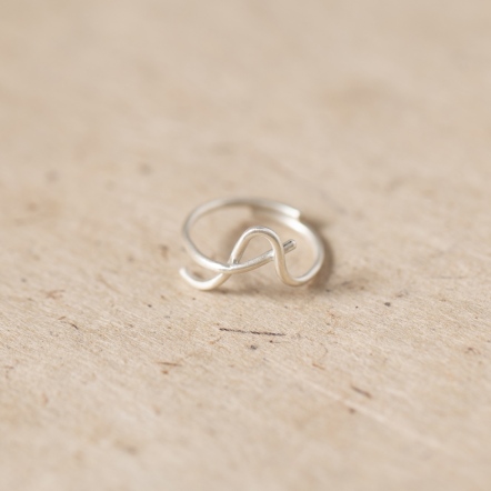 ChatterRing A Galaxy Silver ring 手稿字母設計 A 星河銀戒指