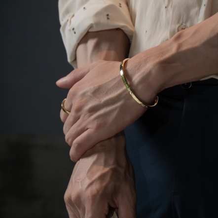 Classic HammeredHead Ocean Pattern Bangle 5.5-6mm 經典錘目 海紋 手環 特寬版