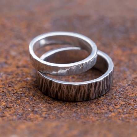 Classic HammeredHead Woodgrain Pattern Ring 5.5-6mm 經典錘目 樹紋 戒指 特寬版
