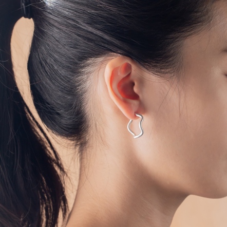 Ｍermaid Ama Wave Hoop Medium Earrings 海女 波浪 耳環（環形）中版