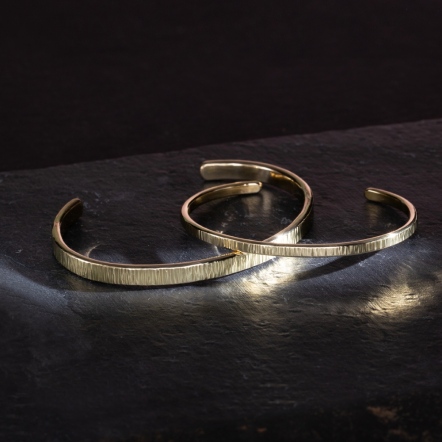 Classic HammeredHead Woodgrain Pattern Bangle 3mm 經典錘目 樹紋 手環 細版