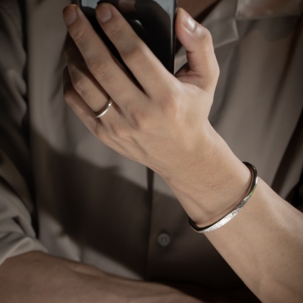 Classic An Eye Hammered Bangle 6mm 經典目眼 錘目 手環 超寬版