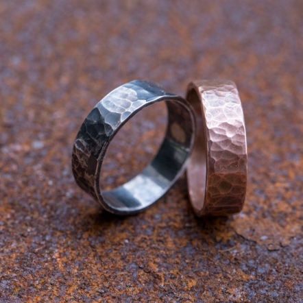 Classic HammeredHead Ocean Pattern Ring 2.6-2.9mm 經典錘目 海紋 戒指 細版