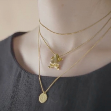Origamini Frog Necklace 小摺學 蛙 項鍊