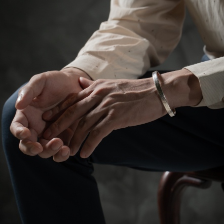 Classic HammeredHead Ocean Pattern Bangle 5.5-6mm 經典錘目 海紋 手環 特寬版