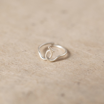 ChatterRing I Galaxy Silver ring 手稿字母設計 I 星河銀 戒指