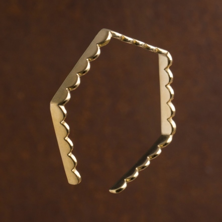 Misstache - Upset / Upturn Hexagon Brass Bangle 鬍子小姐 折 六角 黃銅手環
