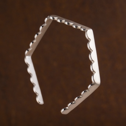 Misstache - Upset / Upturn Hexagon Galaxy Silver Bangle 鬍子小姐 折 六角 星河銀手環