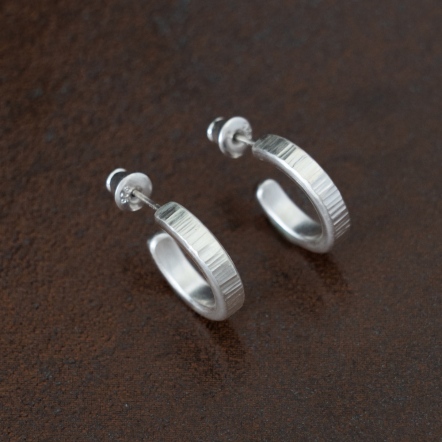 Classic HammeredHead Woodgrain Pattern Earrings 經典錘目 樹紋 耳環