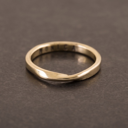 Flow Twist Ring - Round 2.5-2.7mm 流水 圓扁 戒指 中版