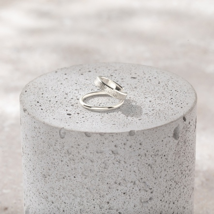 Star Trail Galaxy Silver EarCuff - Double rings design 雙環星軌 星河銀耳扣
