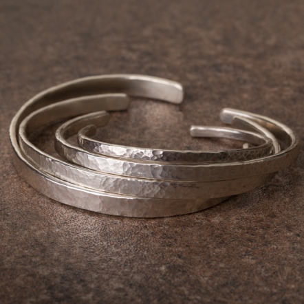 Classic HammeredHead Ocean Pattern Bangle 4.5-5mm 經典錘目 海紋 手環 寬版