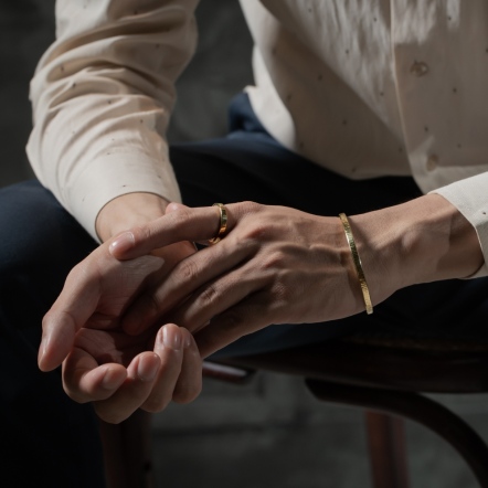 Classic HammeredHead Woodgrain Pattern Bangle 4mm 經典錘目 樹紋 手環 中版