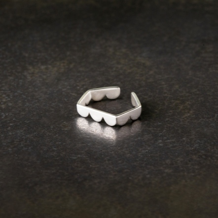 Upset / Upturn Hex EarCuff/Ring 鬍子小姐 折 六角 戒指 /耳掛 兩用