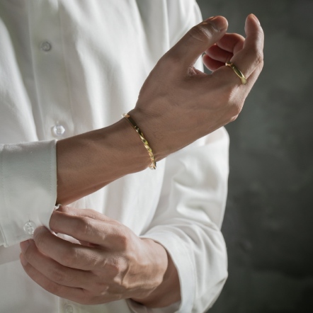 Flow & Twist Bangle 4mm 流水 手環 特寬版