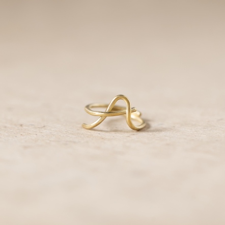 ChatterRing A brass ring 手稿字母設計 A 黃銅戒指 
