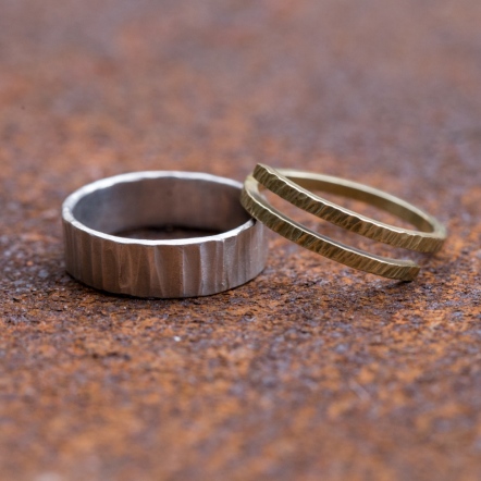 Classic HammeredHead Woodgrain Pattern Ring 7mm+ 經典錘目 樹紋 戒指 超寬版